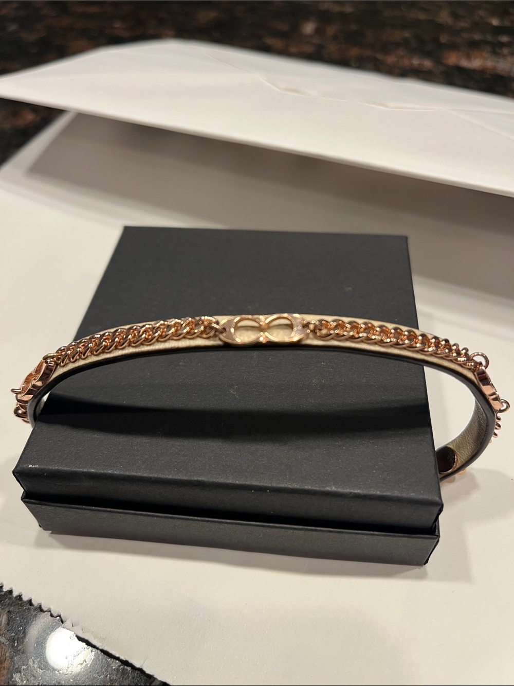 Coach Rose Gold Chain & Horsebit Bracelet
